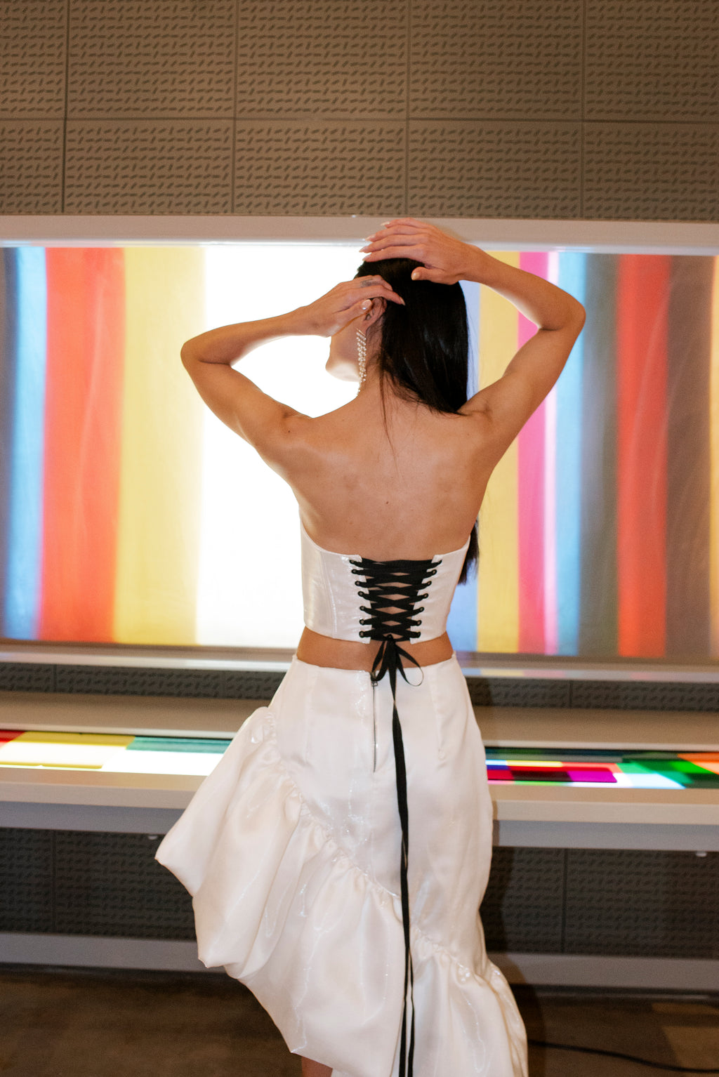 Saia Feminina Assimétrica Copo de Leite