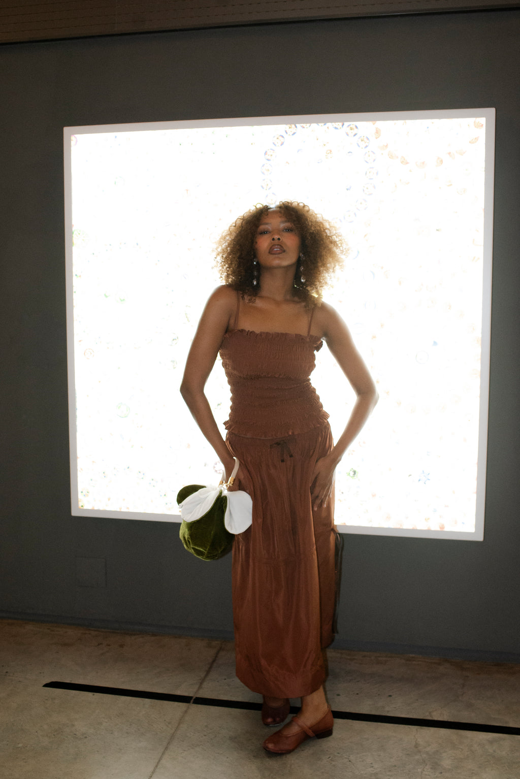 Saia Midi Feminina Carnívora Marrom