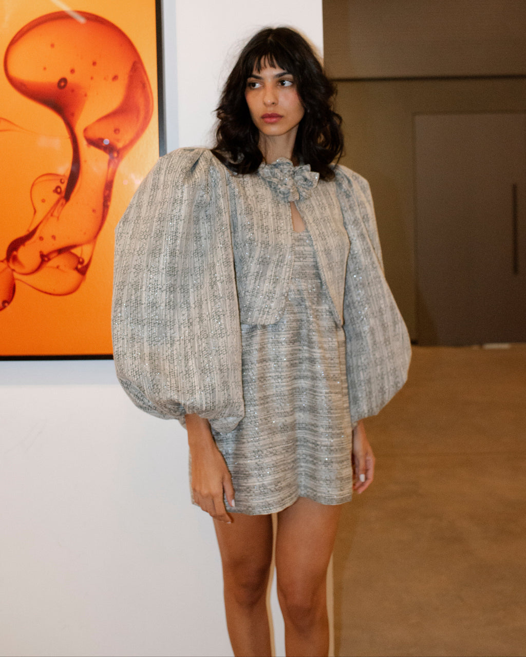 Casaco Feminino Mangas Bufantes Coração-Sangrento