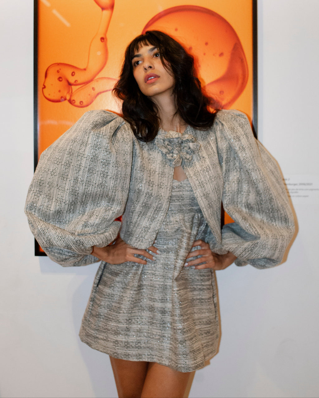 Casaco Feminino Mangas Bufantes Coração-Sangrento