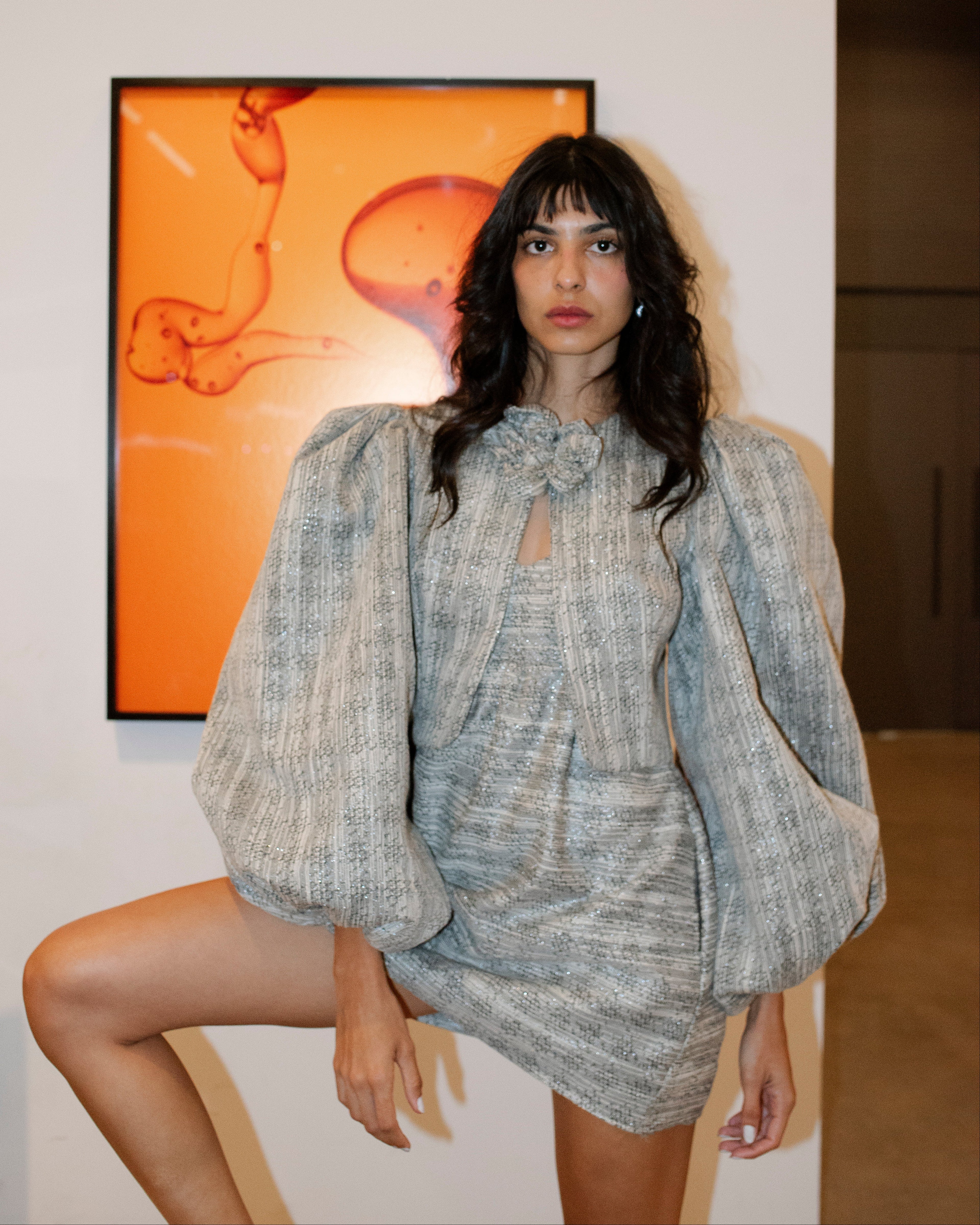 Casaco Feminino Mangas Bufantes Coração-Sangrento