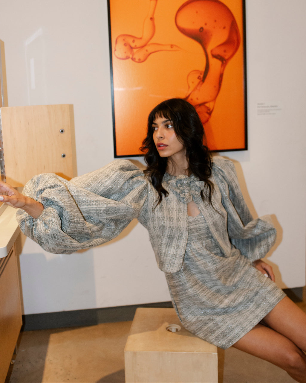 Casaco Feminino Mangas Bufantes Coração-Sangrento