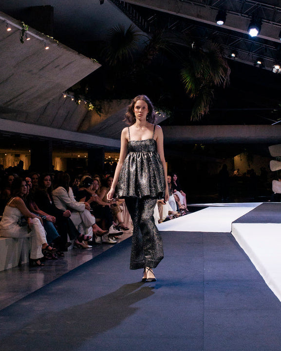 Vestido Feminino Metalizado Gatuna