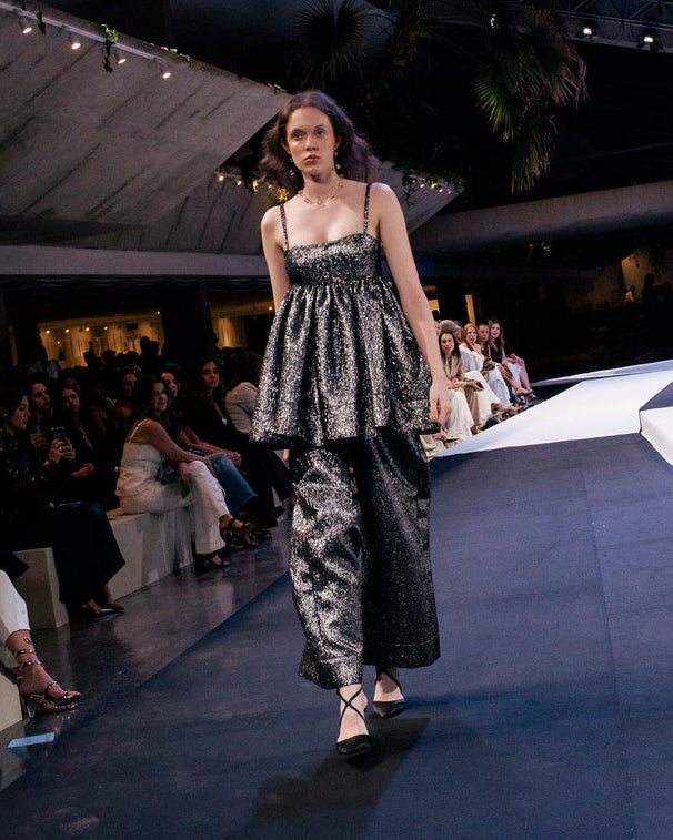 Vestido Feminino Metalizado Gatuna