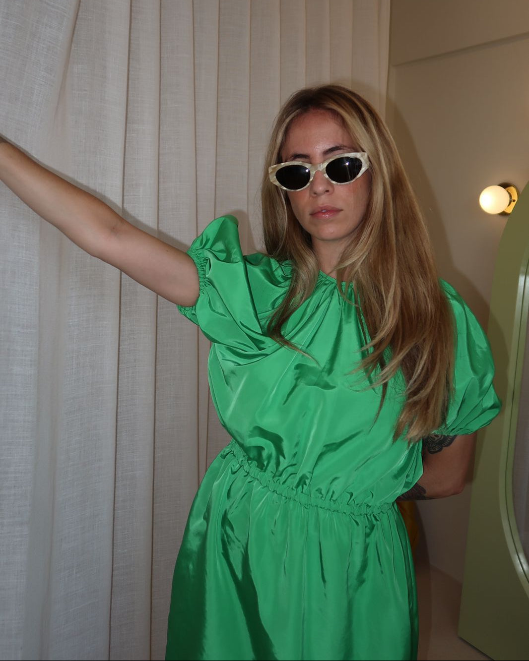 Vestido Feminino Tafetá Raglam